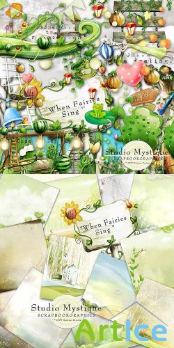 Scrap Set - When Fairies Sing PNG and JPG Files