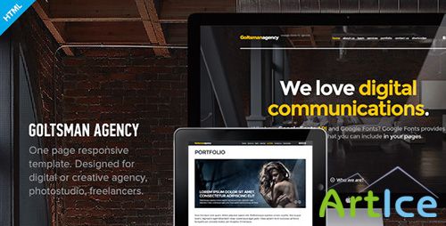 ThemeForest - Goltsman Agency - One Page Responsive Template - RIP