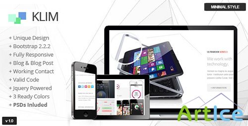 ThemeForest - Klim - One Page Responsive Template - RIP