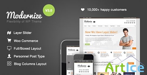 ThemeForest - Modernize v3.0 - Flexibility of Wordpress