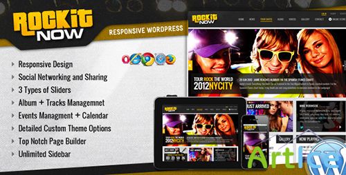 ThemeForest - Rockit Now v1.4 - Music Band Wordpress Theme