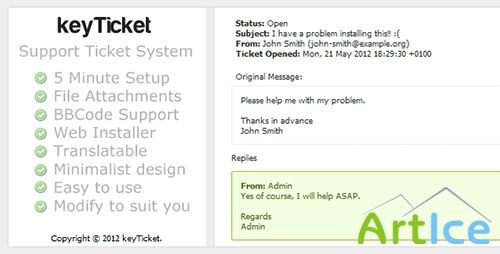 CodeCanyon - keyTicket, Simple Support Ticket System v1.2