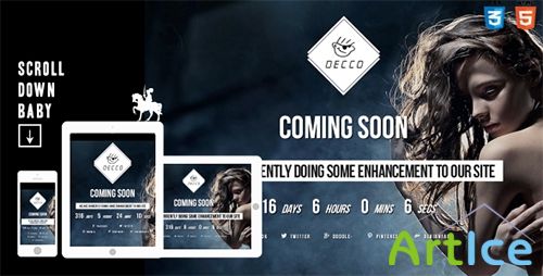 ThemeForest - Decco - Responsive Coming Soon Page - RIP