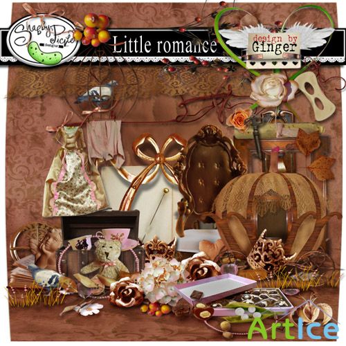 Scrap Set - Little Romance PNG and JPG Files