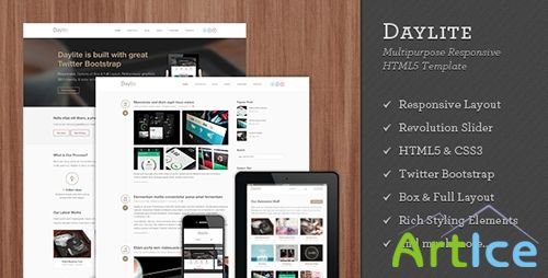 ThemeForest - Daylite - Multipurpose Responsive HTML5 Template - RIP