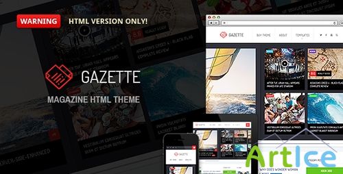 ThemeForest - Gazette - Magazine HTML Theme - RIP