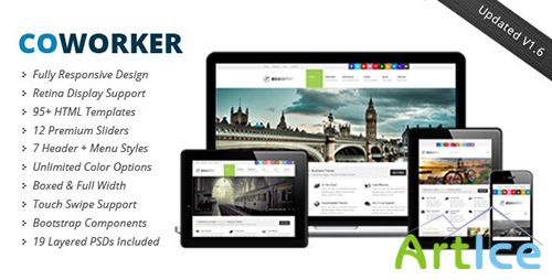 ThemeForest - CoWorker v1.4 - Responsive Multipurpose Template - FULL