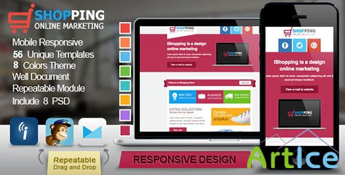 ThemeForest - iShopping : Responsive E-mail Templates - RIP