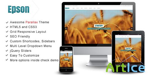 ThemeForest - Epson - Interactive Parallax - Responsive Theme - RIP