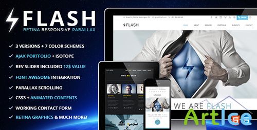 ThemeForest - Flash - Retina Ready Responsive Parallax Template - RIP