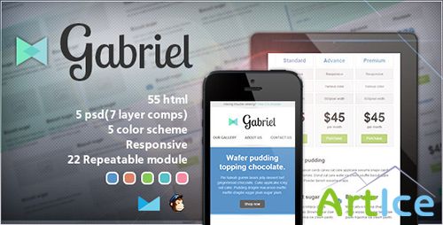 ThemeForest - Gabriel - Responsive E-mail Template - RIP