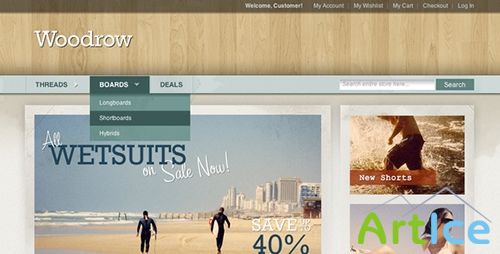 ThemeForest - Woodrow v1.1 - Customizable Magento Theme