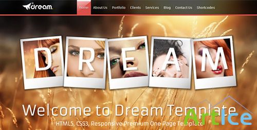 ThemeForest - Dream Html5 One Page Responsive Template - RIP