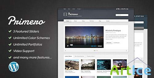 ThemeForest - Primero v1.0 - Video WordPress Theme - FULL