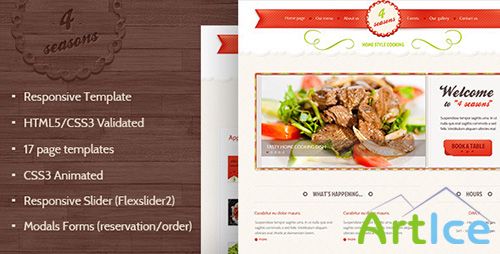 ThemeForest - 4 Seasons - Restaurant & Cafe HTML5/CSS3 Template - RIP