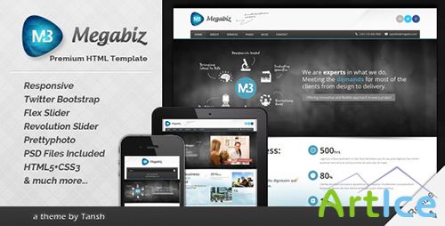 ThemeForest - Megabiz Responsive HTML/CSS Template - RIP