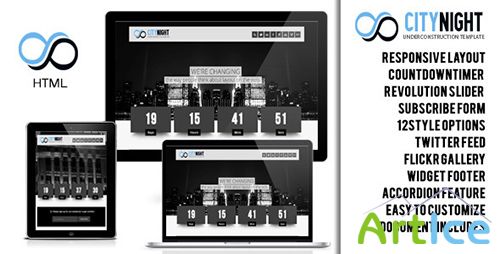 ThemeForest - Citynight - Responsive Underconstruction Template - RIP