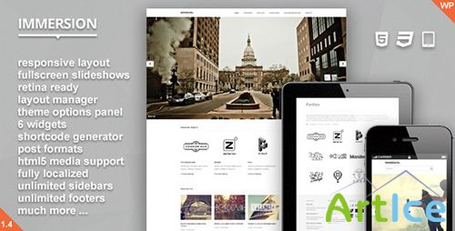 ThemeForest - Immersion v1.4 - Responsive Fullscreen WP Theme