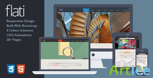 ThemeForest - Flati - Responsive Flat Design Bootstrap Template - RIP