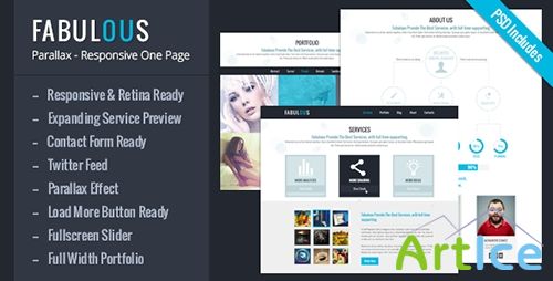 ThemeForest - Fabulous Parallax - Responsive One Page - RIP