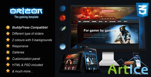 ThemeForest - Orizon v3.0 - The Gaming Template WP version