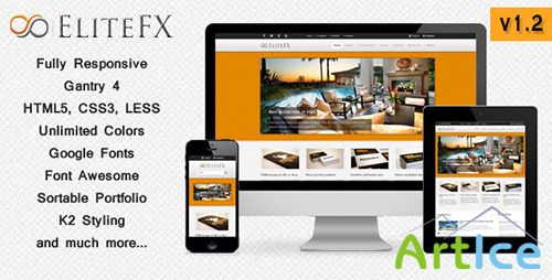 ThemeForest - EliteFX v1.2 - Fully Responsive Joomla Template