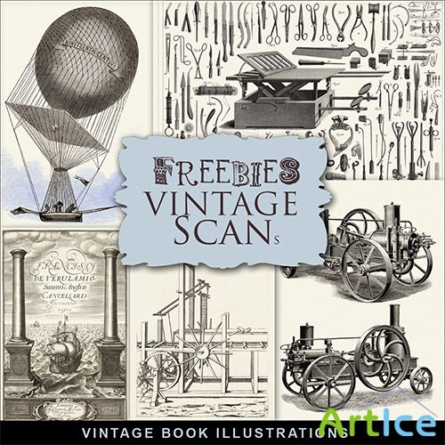 Scrap-kit - Vintage Book Illustrations 6