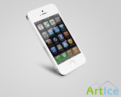 PSD Source - Beautiful iPhone 5 Mockup