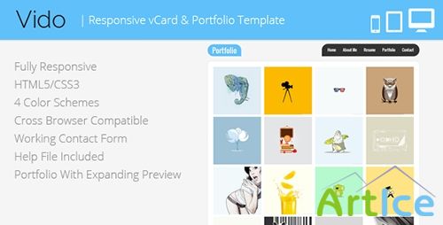 ThemeForest - Vido - Responsive vCard Template - RIP