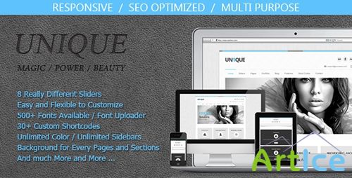 ThemeForest - Unique v1.0 - Magic / Power / Beauty Wordpress - FULL