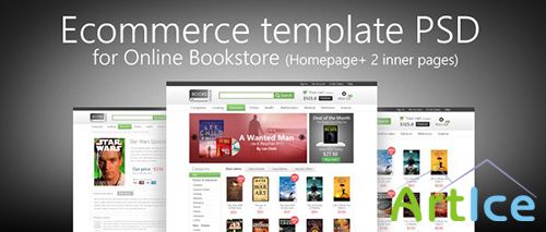 PSD Web Design - E-commerce Template for Online Bookstore