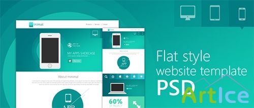 PSD Web Template - Flat Style