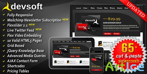 ThemeForest - DevSoft - Responsive HTML5 Full Sales Website - FULL