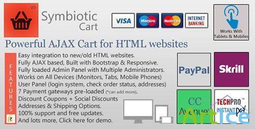 CodeCanyon - AJAX Cart for HTML websites with Orders & Invoices v1.1