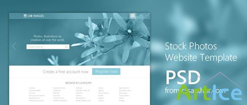 PSD Web Template - Stock Photos