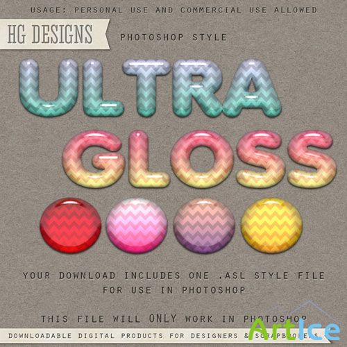 Ultra Gloss Photoshop Styles