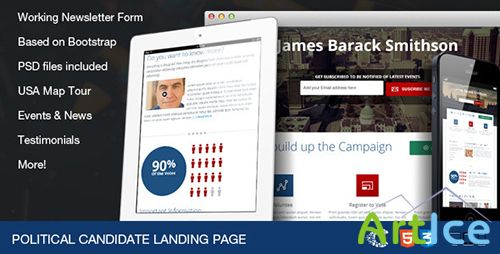 ThemeForest - Political Candidate - Responsive Landing Page - RIP