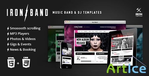 ThemeForest - IronBand - Music Band & DJ template - RIP