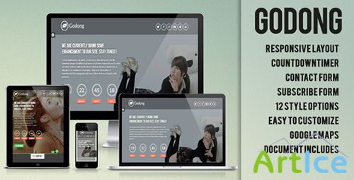 ThemeForest - Godong - Responsive Underconstruction Template - RIP