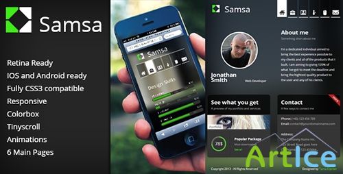 ThemeForest - Samsa HTML vCard - RIP