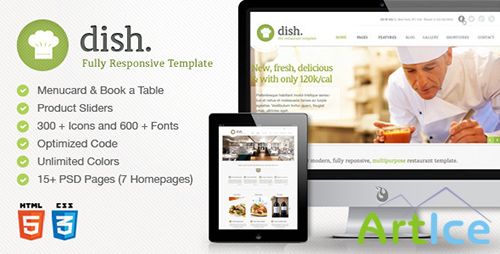 ThemeForest - Dish Multipurpose Site Restaurant Template - RIP