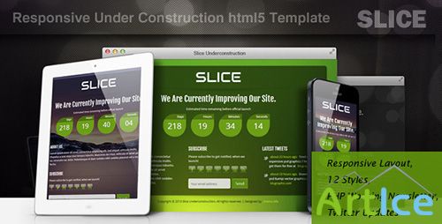 ThemeForest - SLICE-Responsive Under Construction Template - RIP