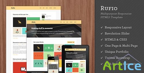 ThemeForest - Rufio - Multipurpose Responsive HTML5 Template - RIP