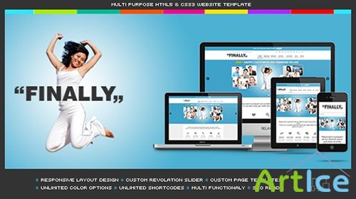 Mojo-Themes - Finally - Responsive HTML5 Website Template - RIP