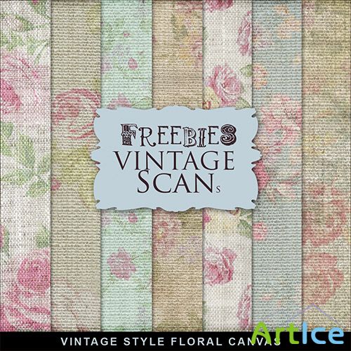 Textures - Vintage Style Floral Canvas 2013