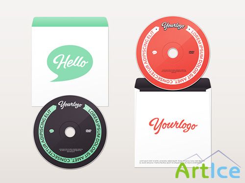 PSD Web Design - DVD & Envelope Mock-Up