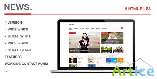 ThemeForest - News - Blog, Magazine HTML5 Template - RIP