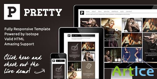 ThemeForest - Pretty - Clean & Modern Responsive Portfolio Site - RIP