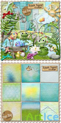 Scrap Set - Pond Play PNG and JPG Files