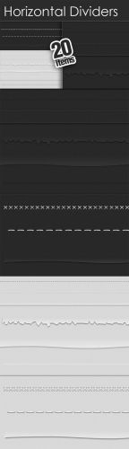 Designtnt - Horizontal Dividers Set for Photoshop